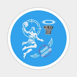 Funny Basketball Retro Jesus Player Magnet